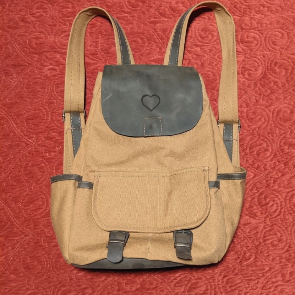 💛Mustard Yellow Backpack Engraved with Heart 🇹🇷